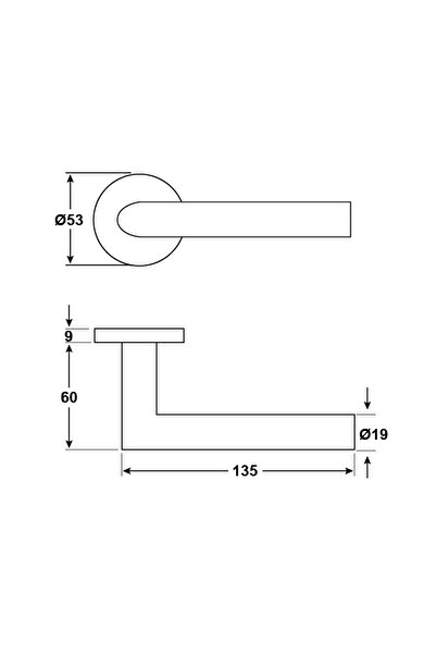 Hafele Werner Wc Kapı Kolu Seti, Paslanmaz Çelik Mat, Yuvarlak Rozetli Banyo & Wc Kapı Kulp
