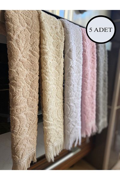 by ballı biocotton Πετσέτες κουζίνας Σετ 3 Ζακάρ Φούντες 100% Βαμβάκι Κομψό Σχέδιο 30x50