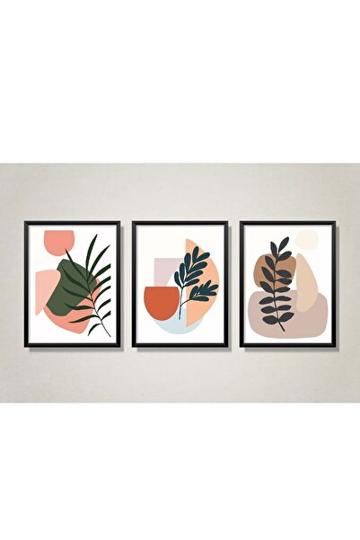 Conceptione 3'lü Bohem Tarzı Dekoratif Duvar Tablo Seti