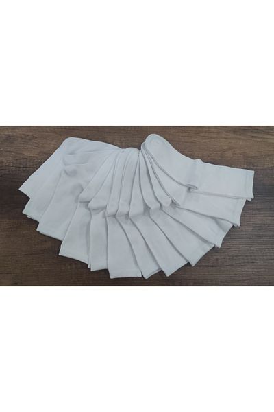 erceys Детски ученически чорапи, обикновени, бели, 12 чифта, памучни