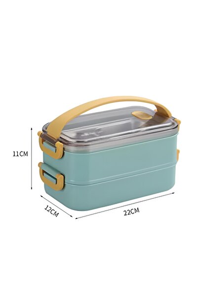Vagonlife Two/Single Layer Stainless Steel Easy Lock Lunch Box Food Container...
