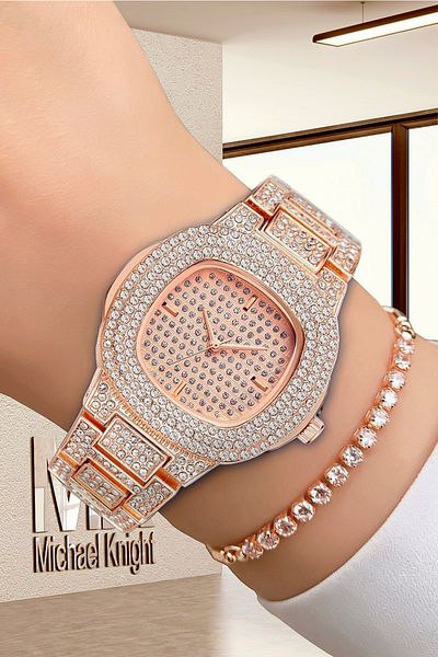 Michael Knight Women's Wristwatch with Stones in Special Box