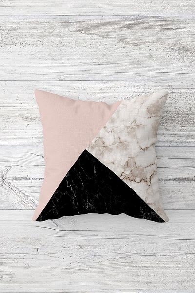 on the clouds Triangular Block Marbled One Side Printed Hidden Zipper Față de pernă Față de pernă pentru scaun