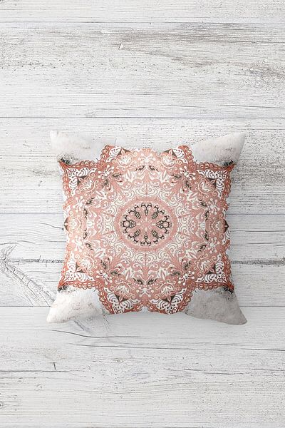 on the clouds Mandala Patterned One Side Printed Hidden Zipper Pillow Case Throw Pillow Sofa Pillow Case