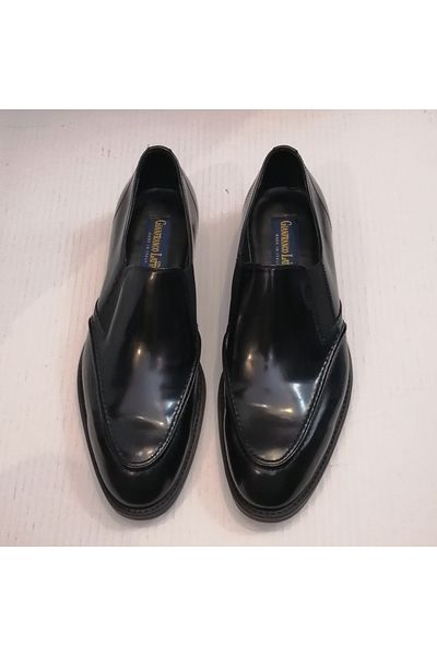Gianfranco Lattanzi Men's Genuine Leather Opening Black Side Elasticated Hand Stitched Rubber Sole Loafer