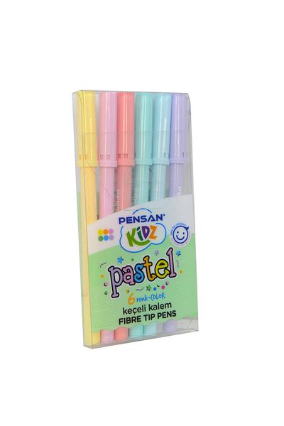 Pensan 6 Color Pastel Felt Tip Pen