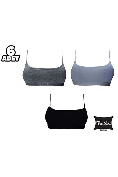 Tutku 0847 Model Girl's 6-piece Padded Training Bra Set
