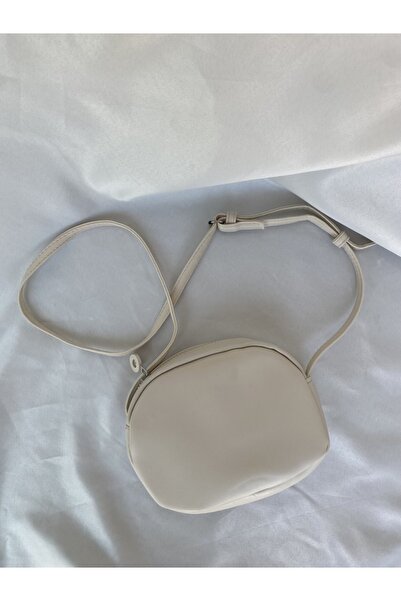 melecco Kadın Krem Mini Urban Çapraz Ve Ayarlanabilir Askılı Omuz Çantası