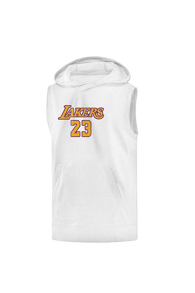 usateamfans Λευκό ανδρικό αμάνικο μπλουζάκι Lebron James