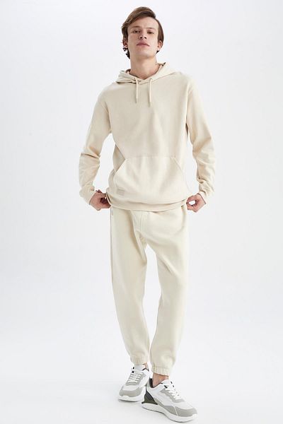 DeFacto Regular Fit Basic Hooded Sweatshirt with Soft Fuzzy Inside