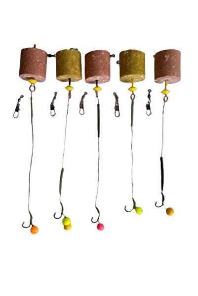 TİONE Sazan Riğ,küspe Aparatlı,küspeli Dip Takımı,tek Iğneli,sazan Takımı,5 A...