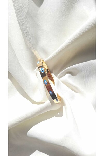 nilüfer takı tasarım Göz Desenli Çelik Kelepçe