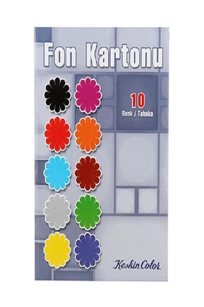 KESKİN COLOR Sharp Background Cardboard 10 Colors 25x35cm