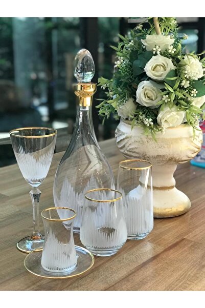 P H Panayır Home Paşabahçe 31 Parça Siyah Gold Çeyiz Su Bardağı Takımı, Çeyiz...