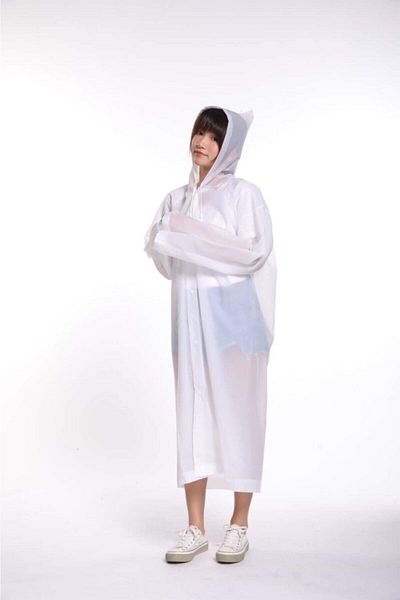 Marlux Unisex White Waterproof Eva Fabric Raincoat