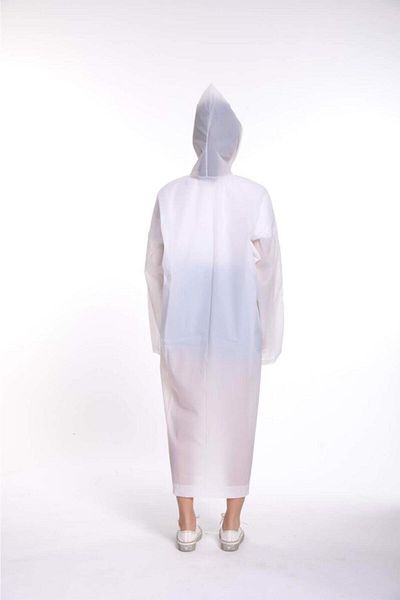 Marlux Unisex White Waterproof Eva Fabric Raincoat