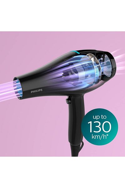 Philips Uscator de la Philips DryCare BHD272/00, 2100 W, Ionizare, ThermoBalance, Negru