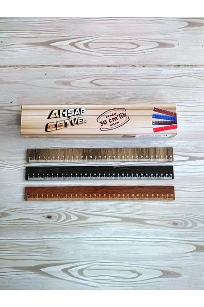 mercan tuval Coral Wooden 30 Cm Ruler Pack of 24