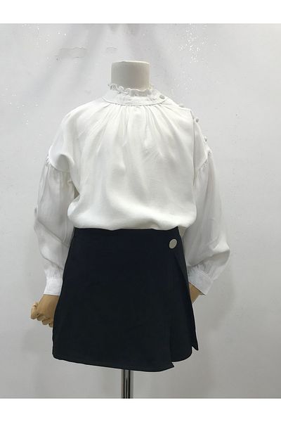 Çikoby Girl's Shoulder Button Shirt