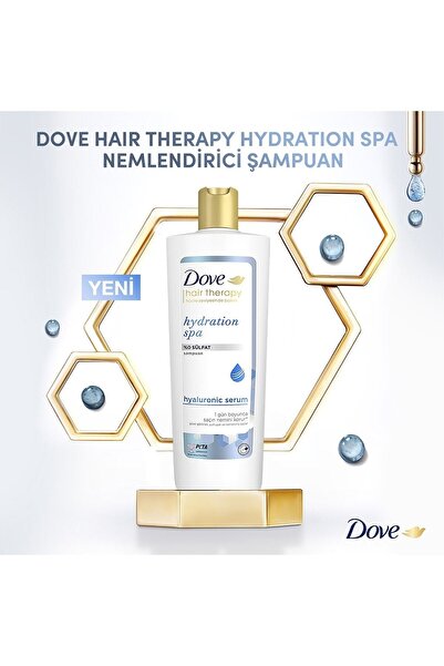 Dove Hair Therapy Sülfatsız Saç Bakım Şampuanı Hydration Spa Nemlendirici 350 ml
