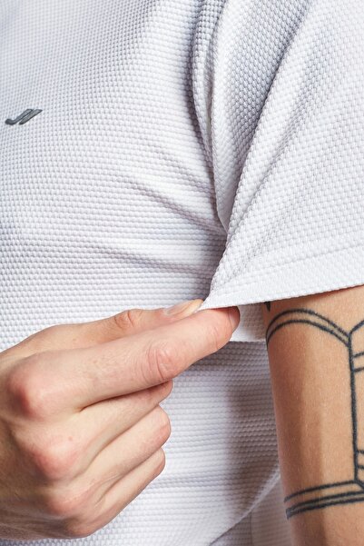 Lescon Ανδρικό λευκό μπλουζάκι Slim Fit - 22s-1294-22b, κοντομάνικο