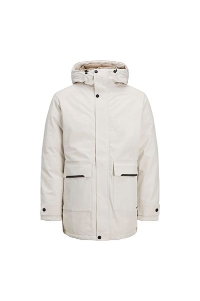Jack & Jones Ανδρικό παλτό Jack&jones Hooded Beige 12211896
