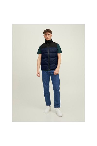 Jack & Jones Jack&jones Stand-up Collar Navy Blue Men's Vest 12212221