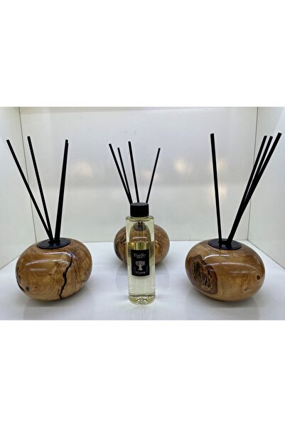 BioSy Özel Seri 3 Lü Yuvarlak Koku Haznesi 12 Adet Koku Çubuğu Ve 3 Adet Esans