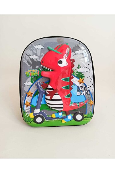 buizcollection Раница за детска градина с 5D релефен динозавърски мотив