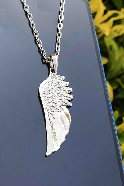 TREND COLLECTİON Eagle Wing Silver Men's Necklace