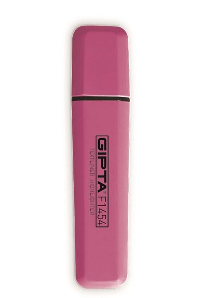 Gıpta Highlighter Marker - Highlighter Pen (Marking Pen) 5mm Cut Point Pastel Pink (Pack of 12) F1454