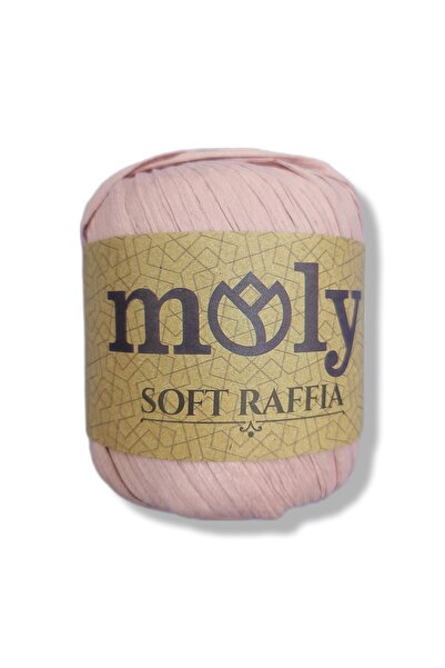 Moly Soft Raffia Ipek Çanta Supla Runner Rafya Ip 50gr | Pudra |