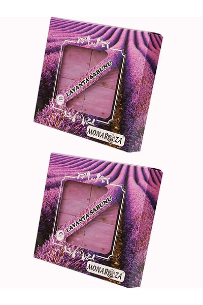 MonaRoza 4-Piece Lavender Soap Set of 2 (2 Boxes X 4x75 Gr)