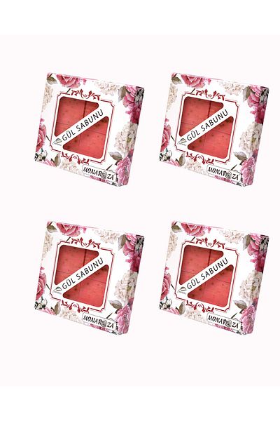 MonaRoza 4-Piece Rose Soap Set 4-Piece (4 Boxes X 4x75 Gr)