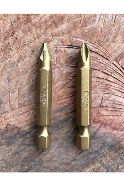 FiveStar Ph2 Pz2 Yıldız Sıkma Uç Mıknatıslı Yıldız Bits Uç Titanyum Çelik 2adet