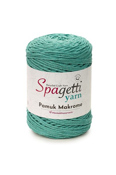 Spagettiyarn Νερό Πράσινο Βαμβακερό Σχοινί Μακραμέ