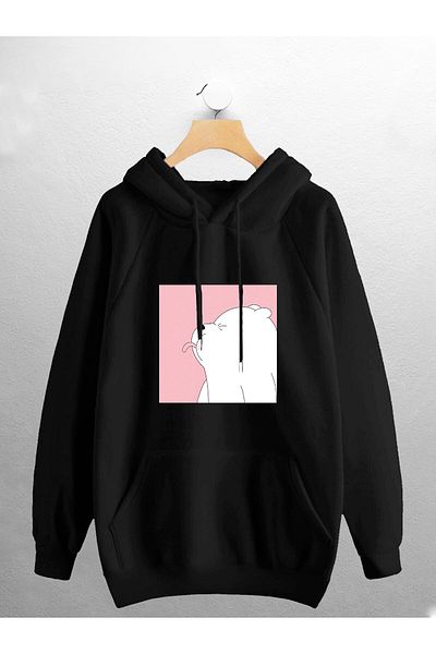CANDEL Φούτερ Unisex με κουκούλα Icebear με στάμπα