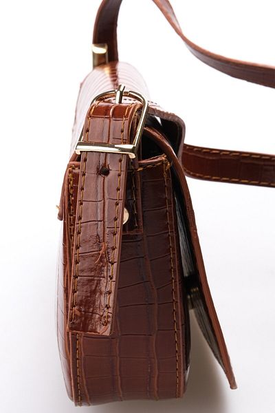 Mio Gusto Tan Color Crocodile Printed Women's Shoulder Bag