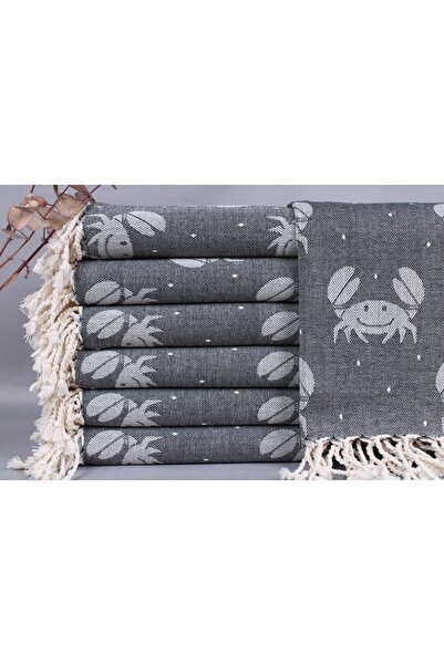 Kayra Export Peştemal Siyah Plaj Peştemali 100x170 Cm Pamuk Peştemal Banyo Pe...