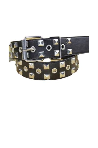 targay Ζώνη με καρφιά σε στυλ Gothic Punk Metallica με καουμπόικη αγκράφα