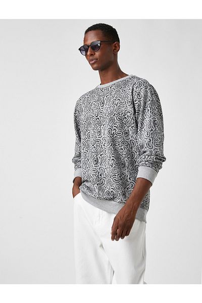 Koton Bedrucktes Basic-Sweatshirt Raised
