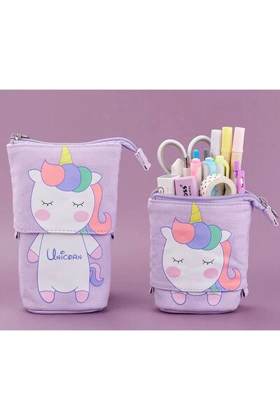 Petityu Unicorn Lila Kalem Kutusu Kalemlik Olarak Da Kullanilabilir