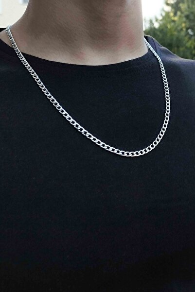 TREND COLLECTİON Erkek Gri Arpa Model Zincir Kolye