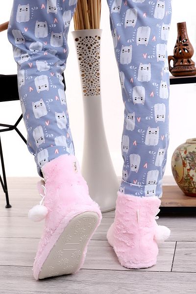 Wordex Rd B307 Chinchila Γυναικείες Παντόφλες Home Boots Home Shoes