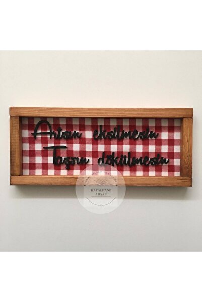 HAYALHANE AHŞAP Kumaş Zeminli Mutfak Tablosu