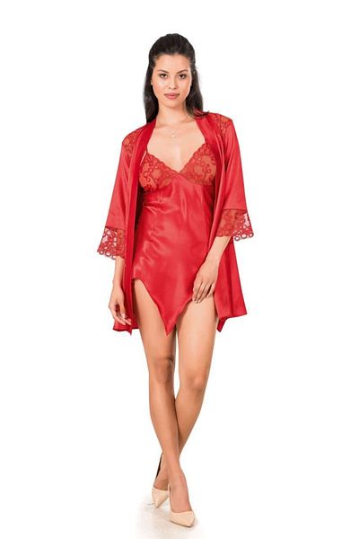 VaryaMoll Moongirl 270 Red Satin Σετ Νυχτικό - S