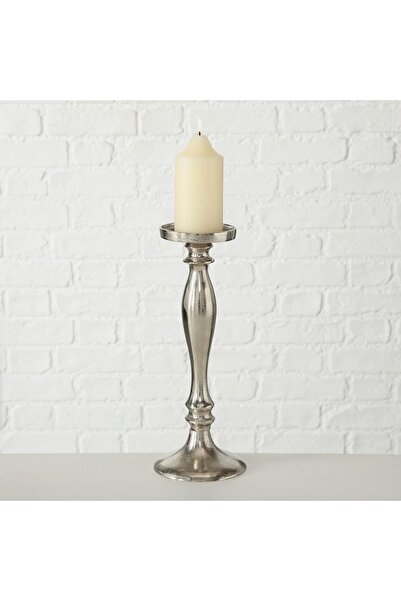 BOLTZE HOME Gümüş Yuvarlak Mumluk 36cm