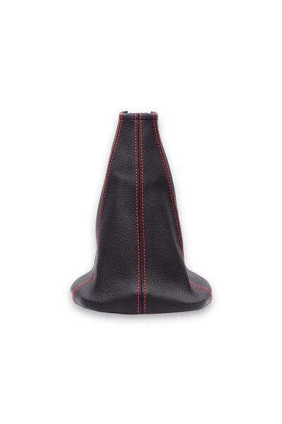 bebekokusu Nissan Primera II 2002-2010 Compatible Gear Gaiter Black Leather Red Stitch