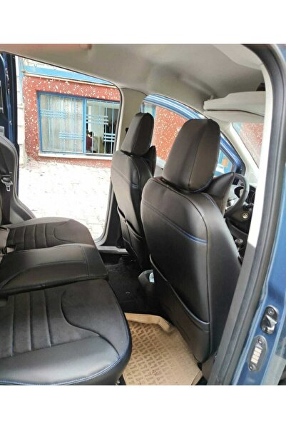 AKINCI مزيج من الجلد الأسود من Ford Courier - مقعد 2+1، سروال ضيق مخطط باللون...