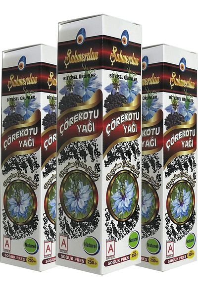 Şahmerdan 250 ml Set of 3 Oil Black Cumin
